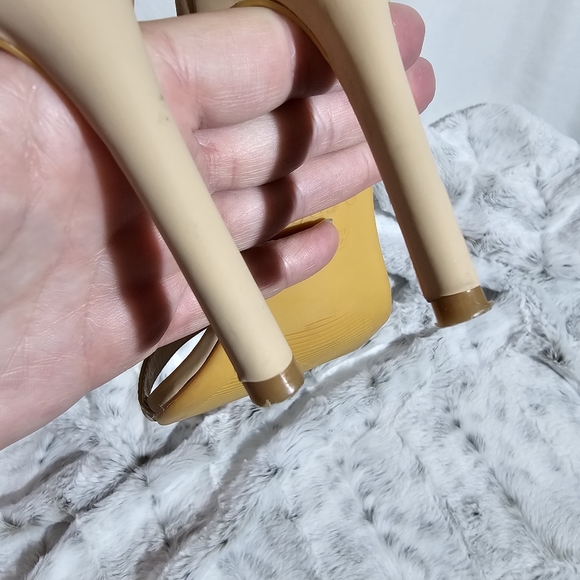 ElElax High Heels Stiletto Women's Ankle Strap Pumps Nude Open Toe Size 8.5B(M) - Picture 7 of 16